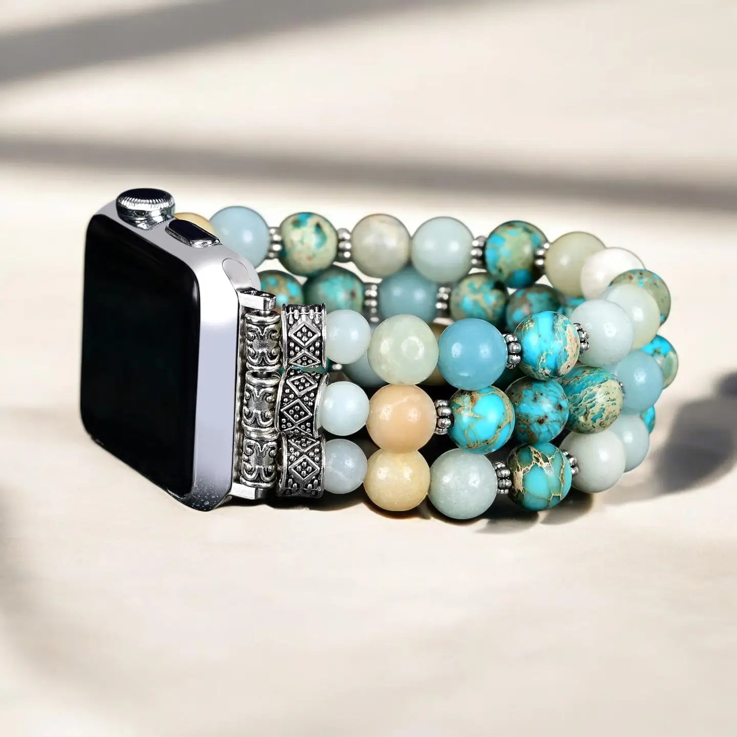 Amazonite Blue Ocean Stretch Watch Strap