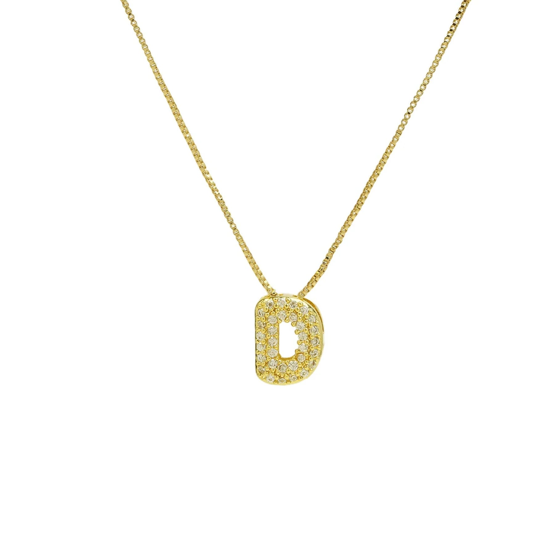 Bling Slider Necklace Initial Charm