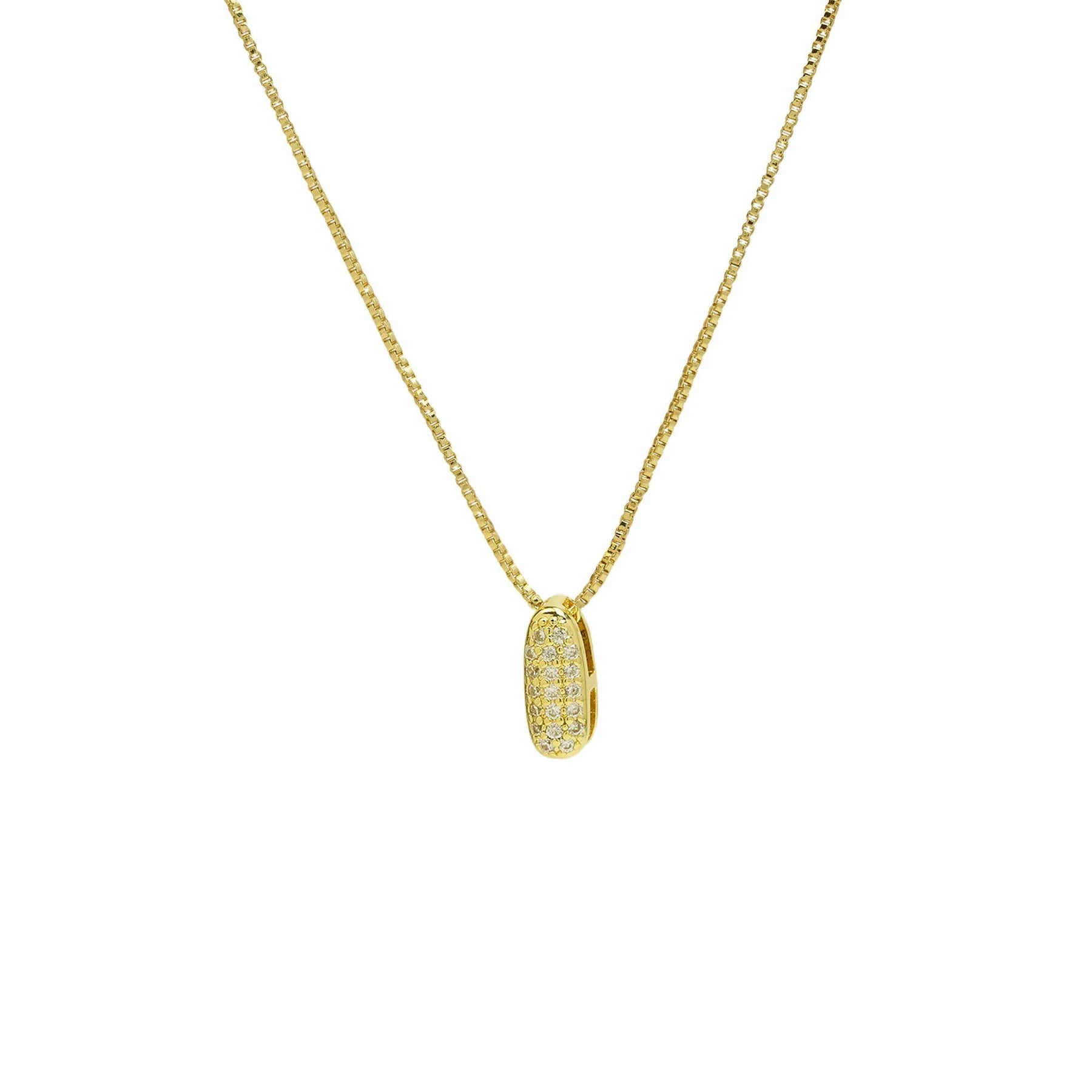 Bling Slider Necklace Initial Charm