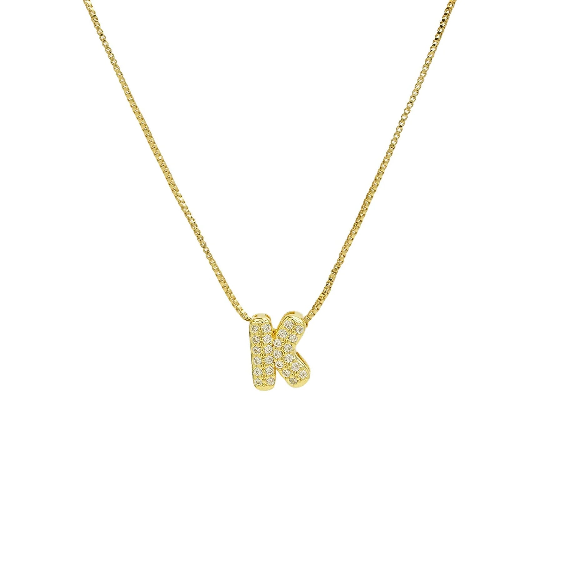 Bling Slider Necklace Initial Charm