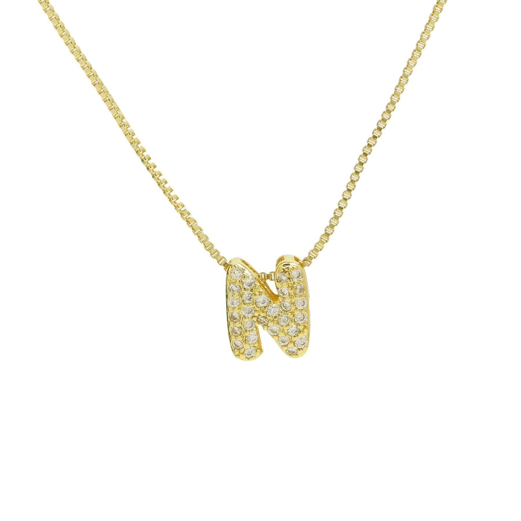 Bling Slider Necklace Initial Charm