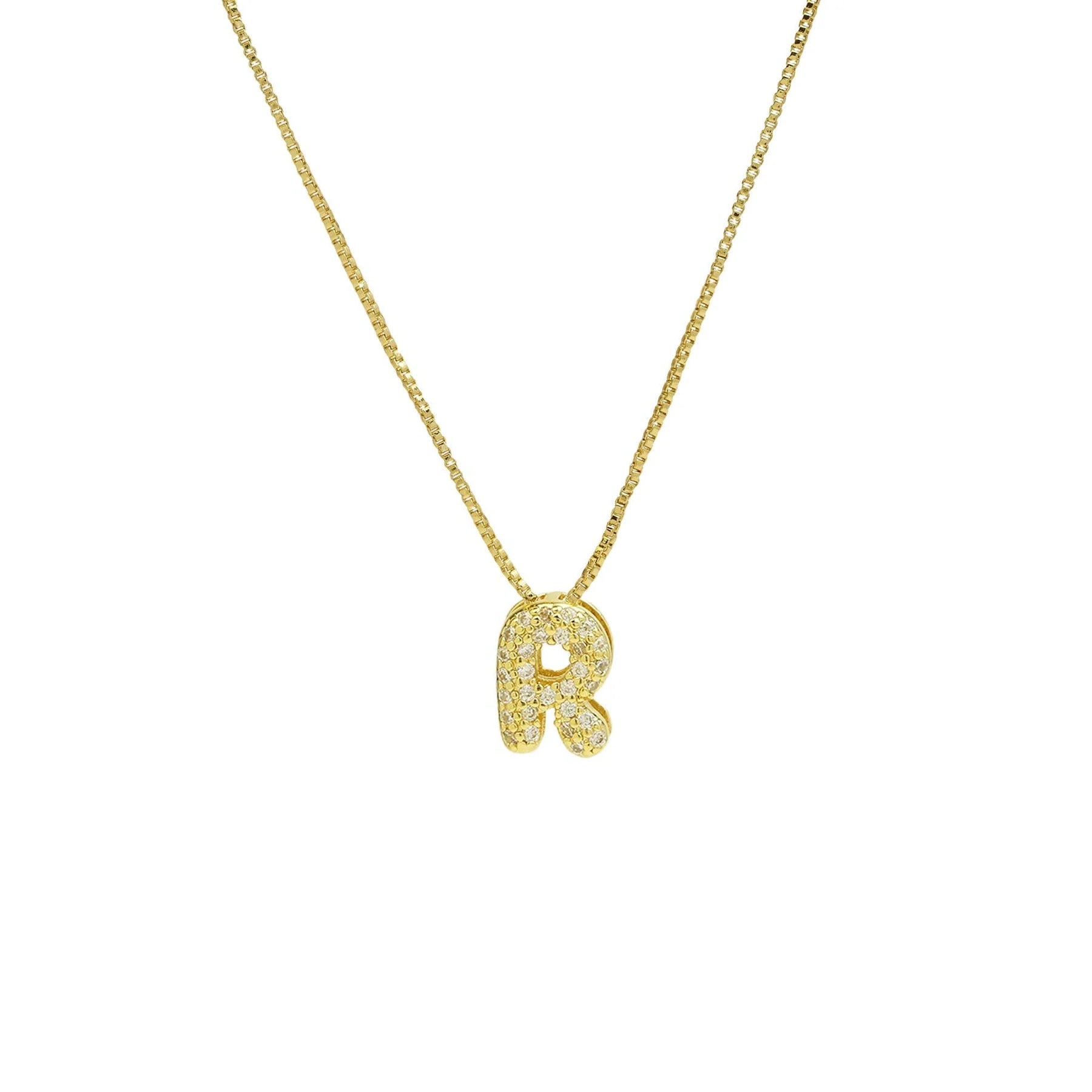 Bling Slider Necklace Initial Charm