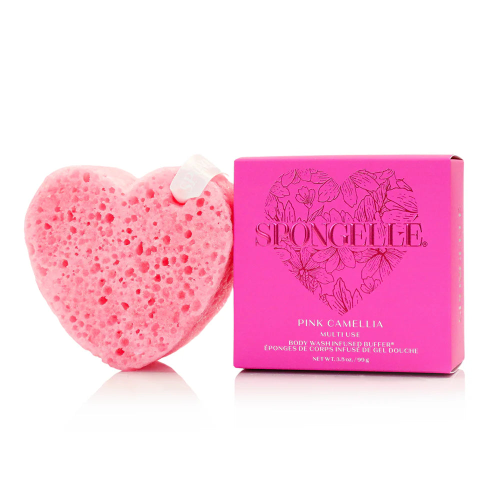 Pink Camellia Spongelle Body Wash Buffer