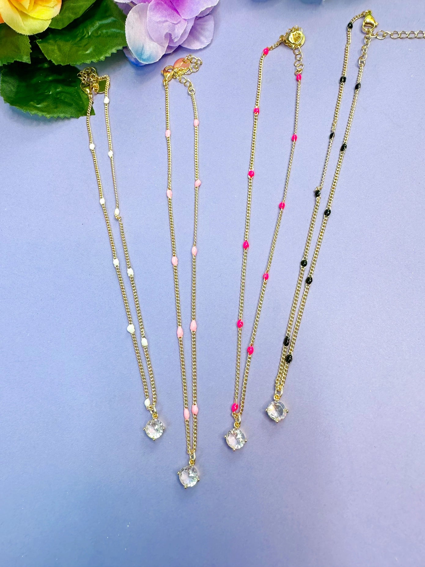 Taylor Shaye Shannon Necklace Hot Pink