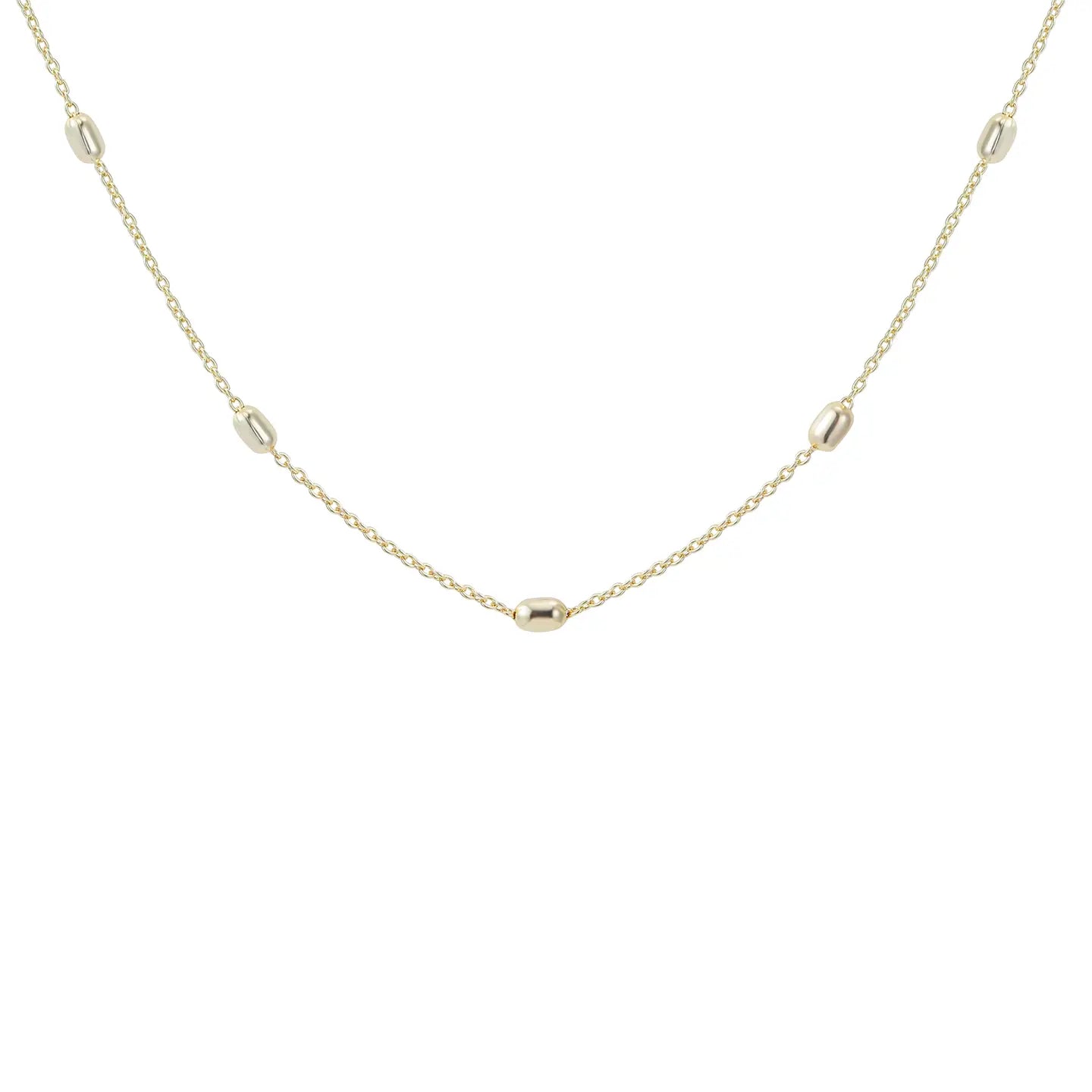 Everyday Beaded Necklace - Gold