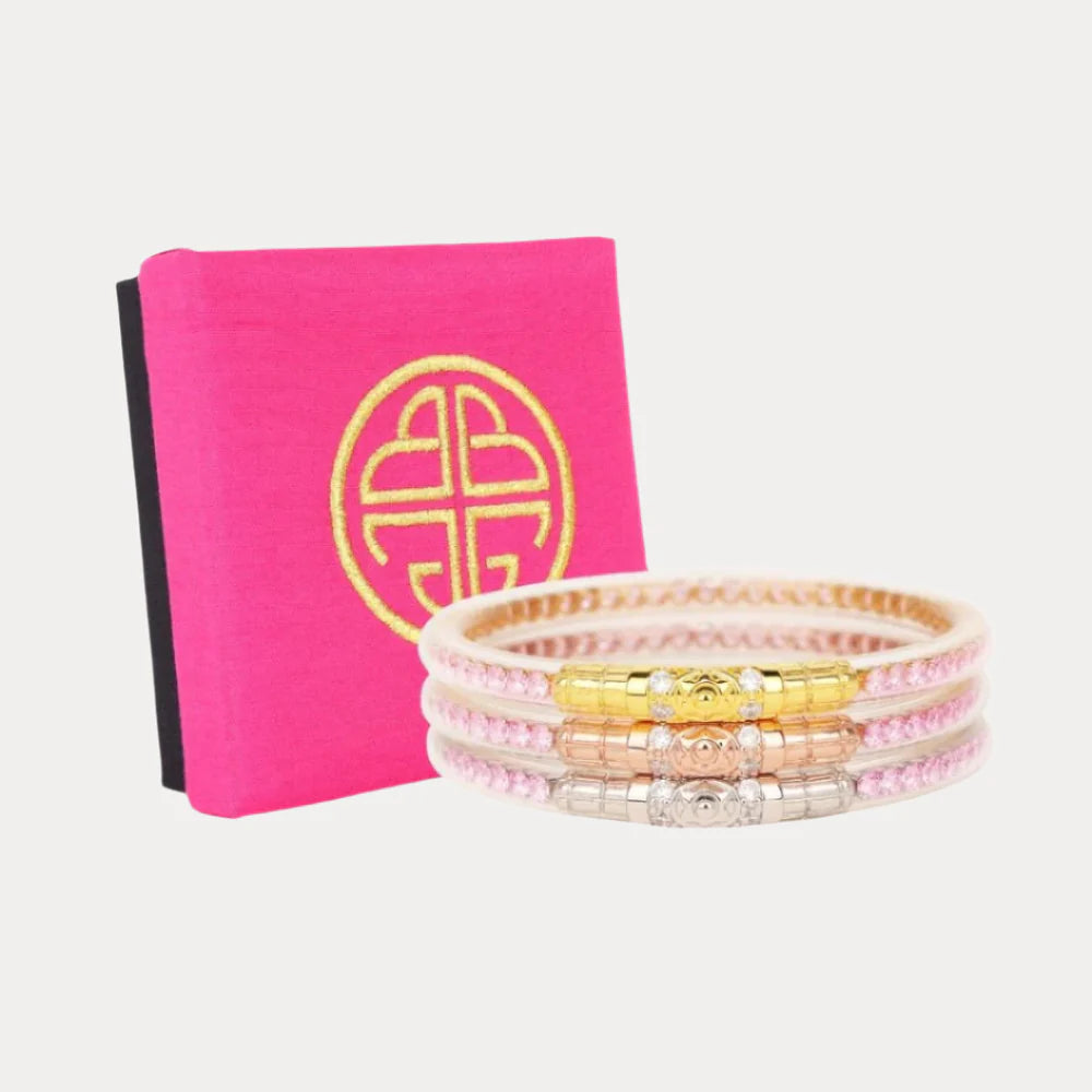 Budha Girl Three Queens All Weather Bangle - Petal Pink
