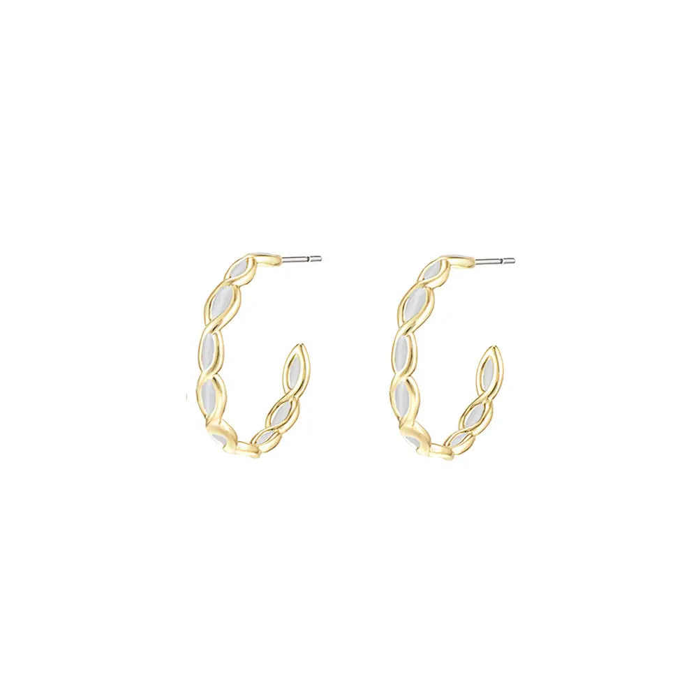 Natalie Wood Bloom Mini Hoop Earrings - Gold