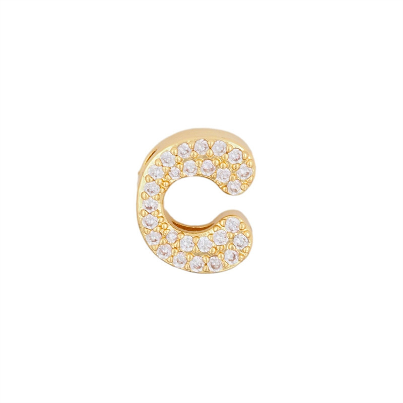 Cosmic Scroll CZ Initial Custom Word Name Necklaces