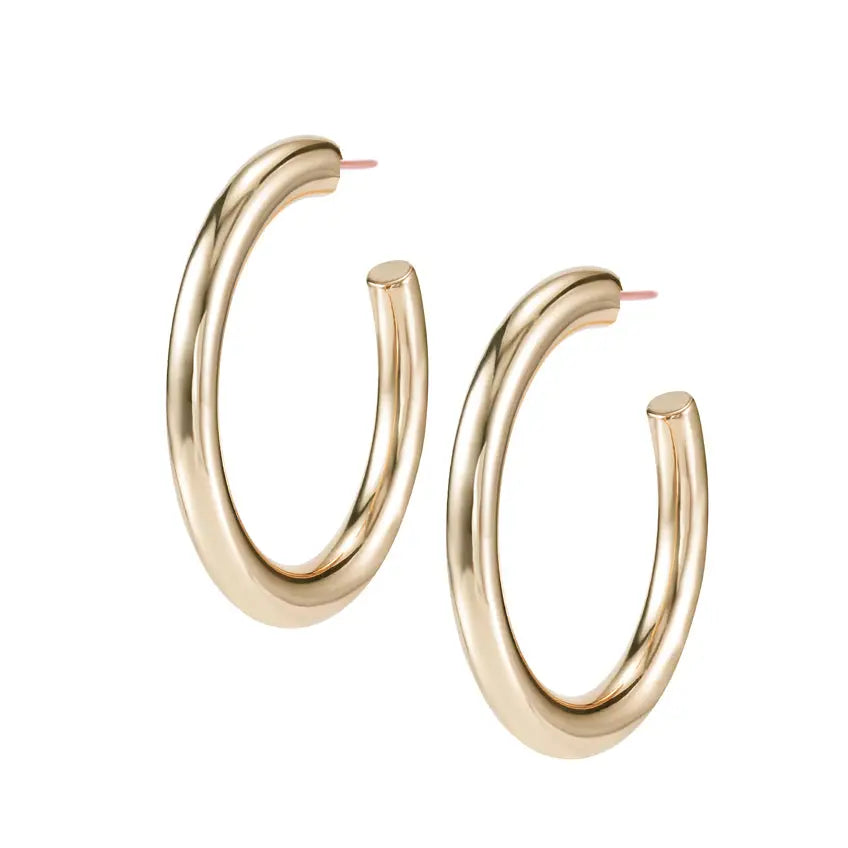 Natalie Wood Just Dance Hoop Earrings  - Gold