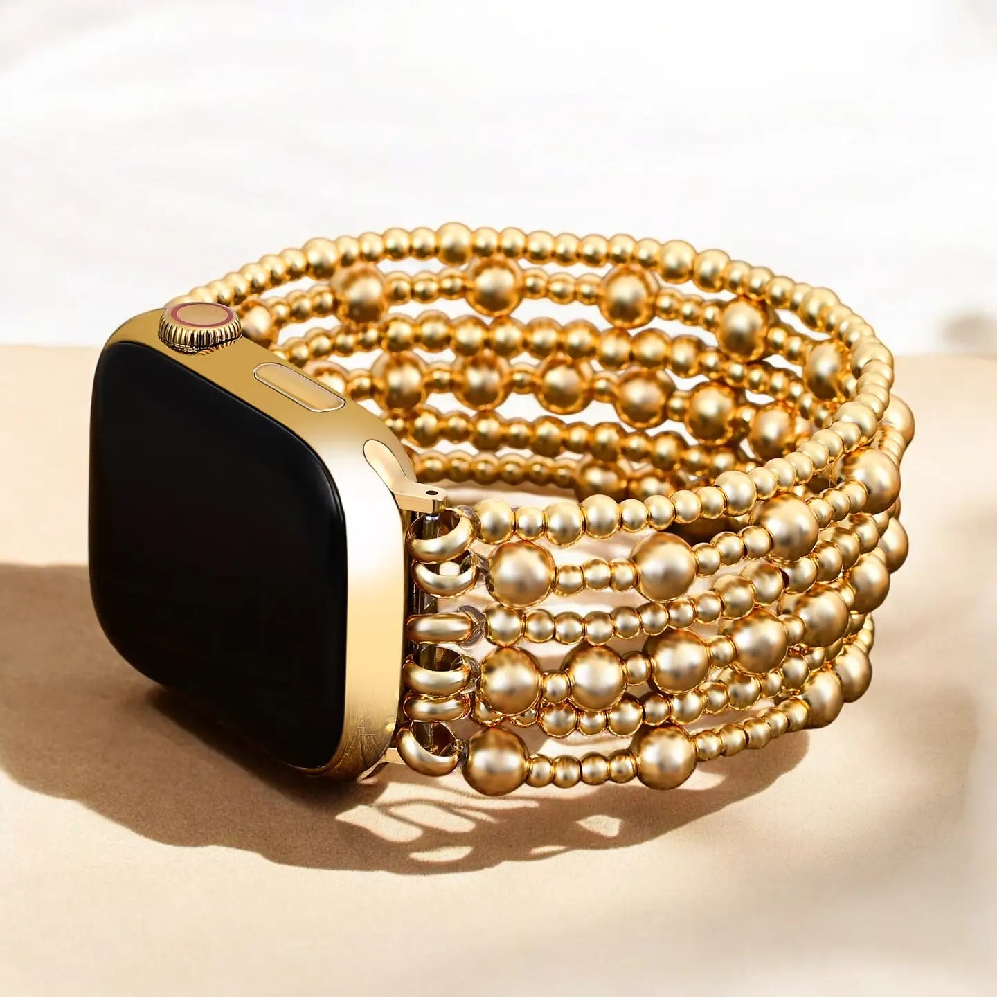 Golden Demure Stretch Apple Watch Strap