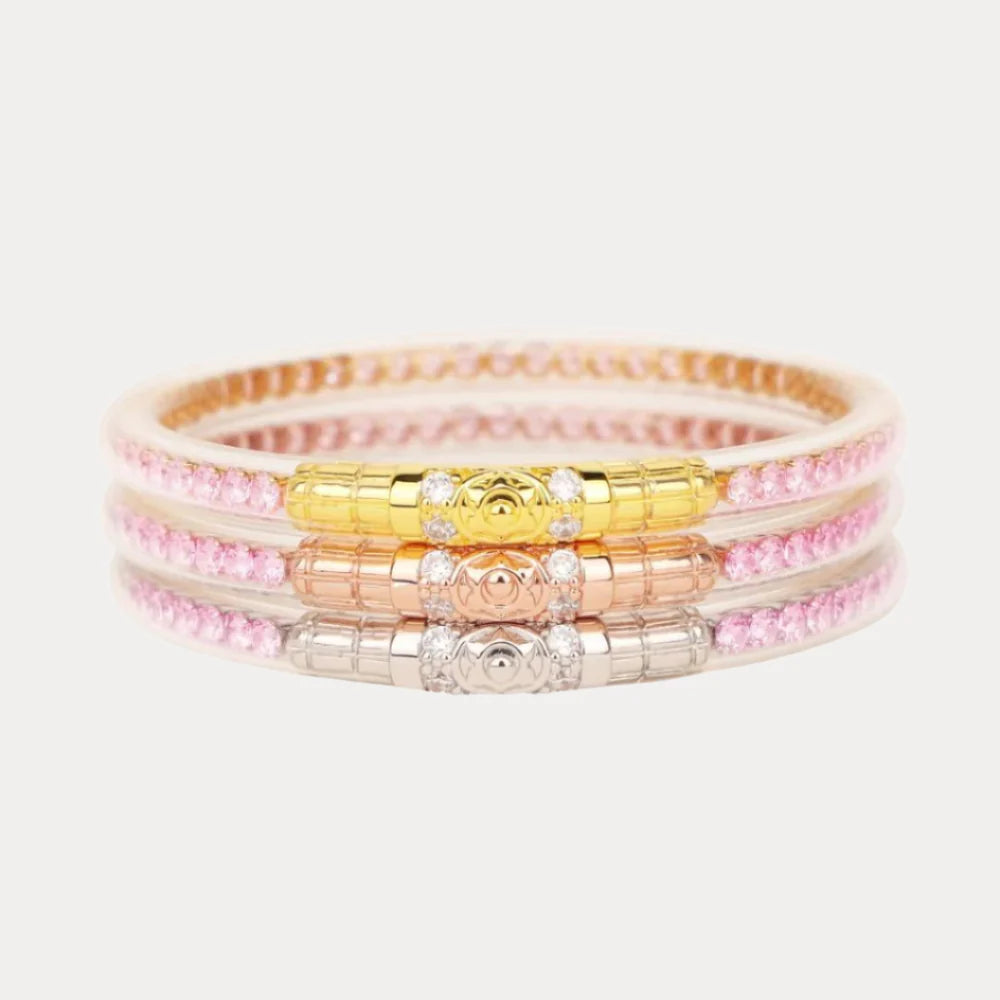 Budha Girl Three Queens All Weather Bangle - Petal Pink