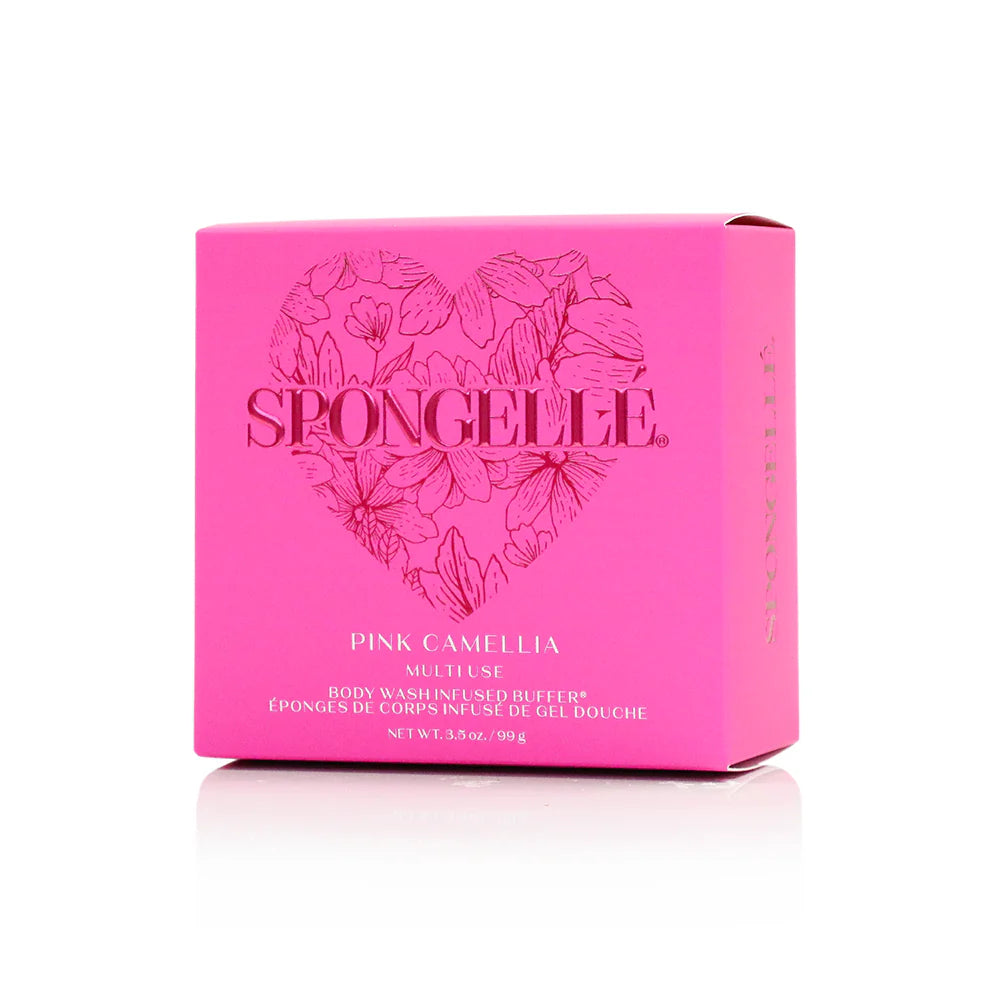Pink Camellia Spongelle Body Wash Buffer