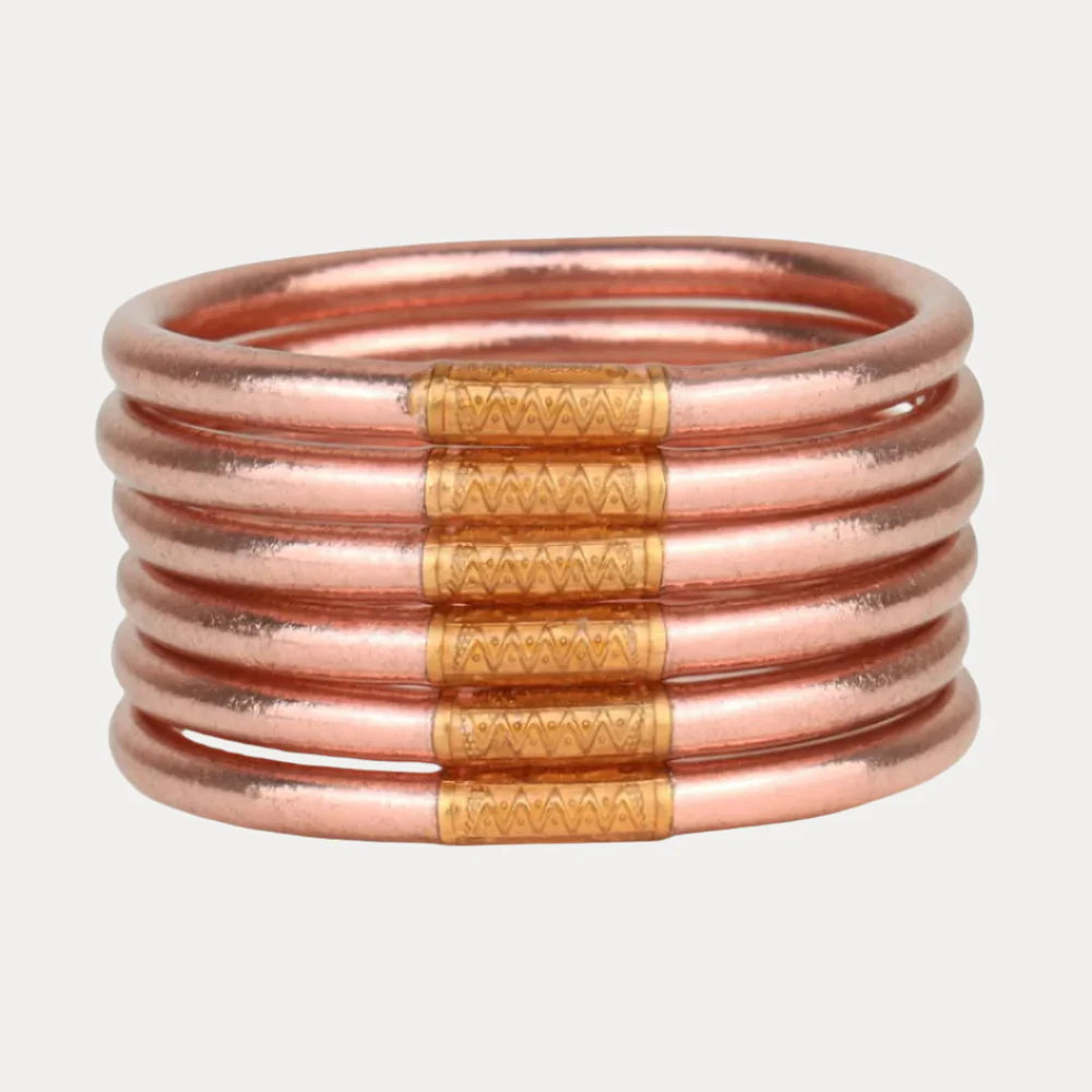 Budha Girl Rose Gold All Weather Bangles - Medium