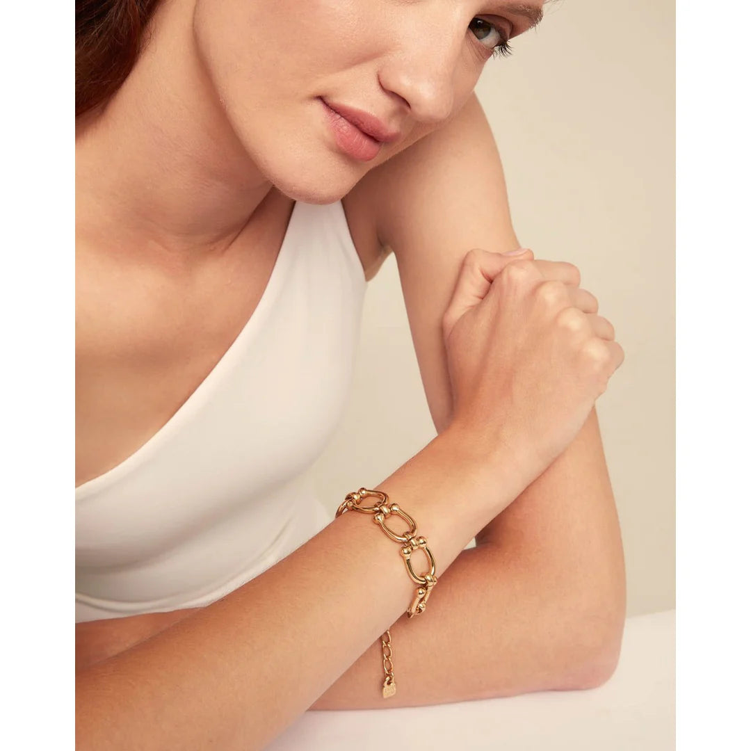 Uno de 50 Serotonin Gold Plated Link Bracelet