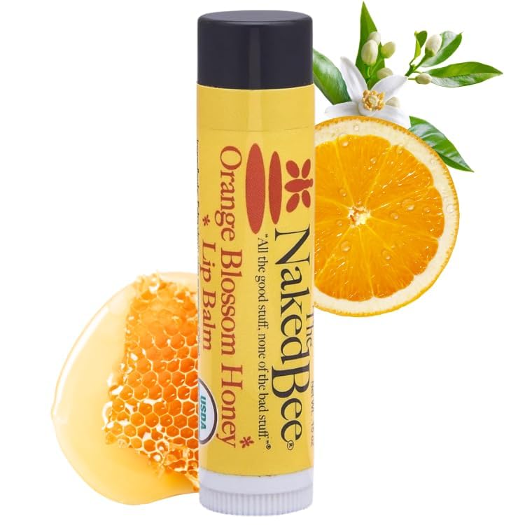 The Naked Bee Lip Balm in Orange Blossom Honey 0.15 oz