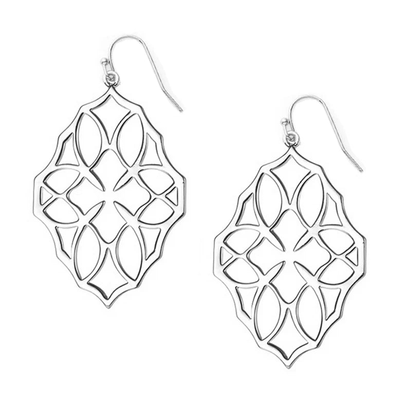 Believer Large Drop Earrings - Silver