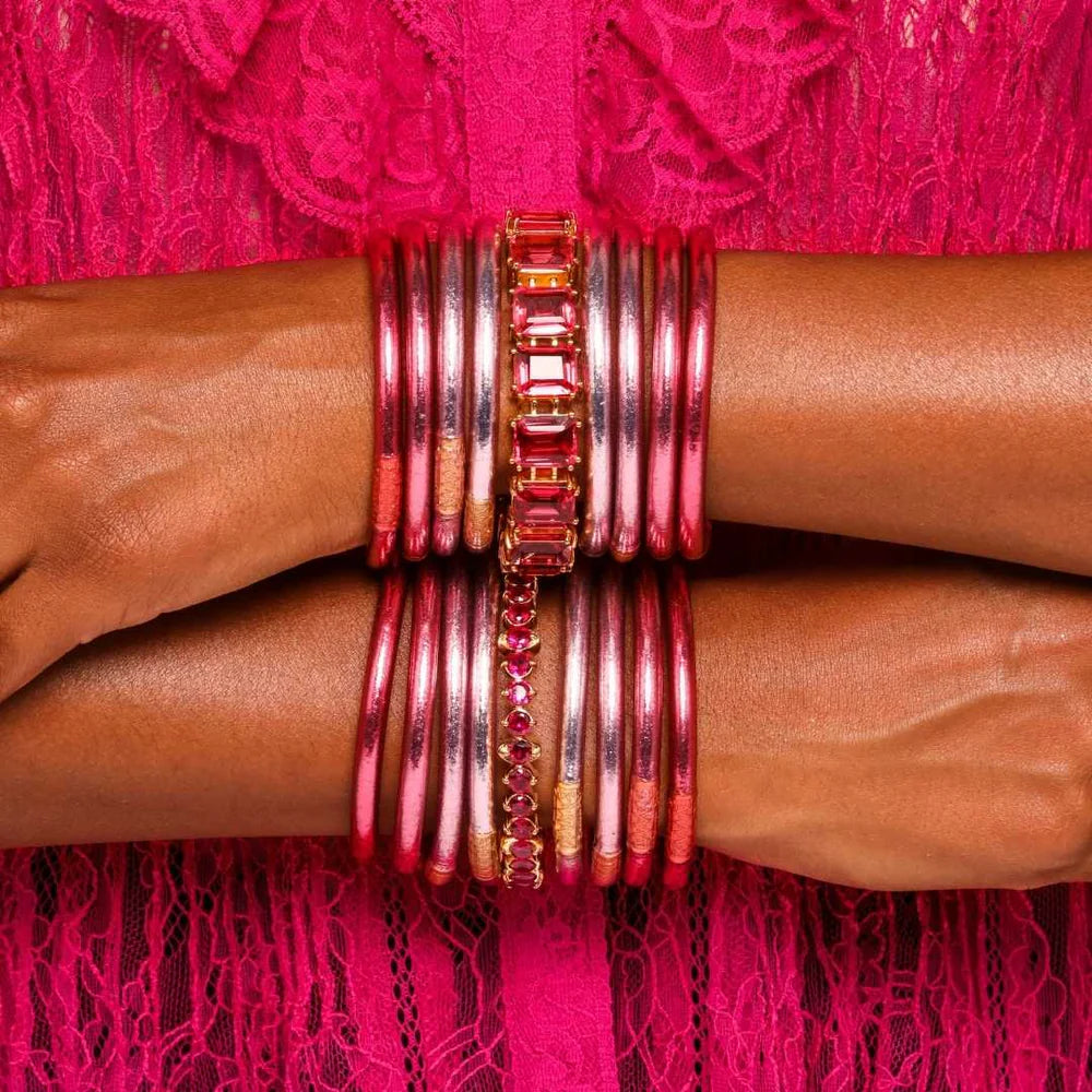 Budha Girl Pink All Weather Bangles - Serenity Prayer