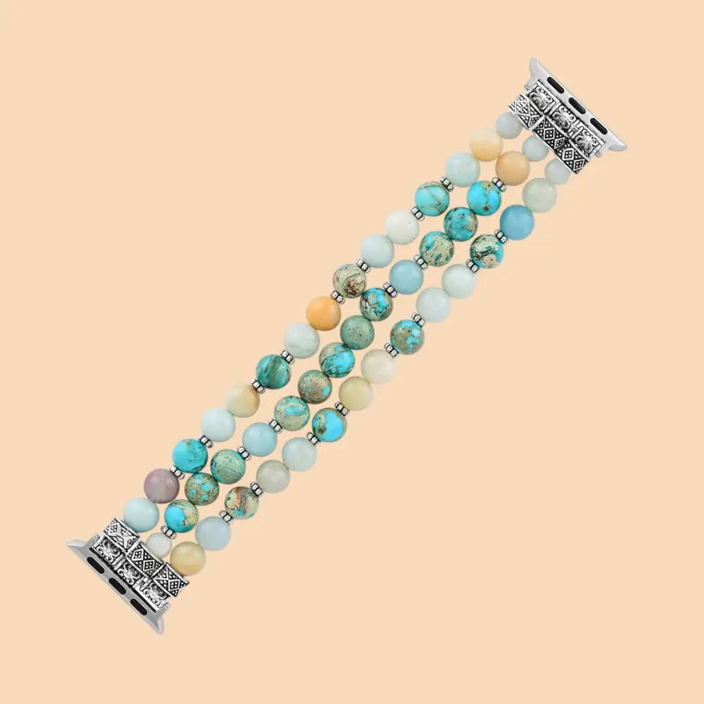 Amazonite Blue Ocean Stretch Watch Strap