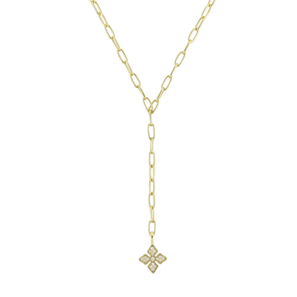 Natalie Wood Shine Bright Cross Necklace - Gold
