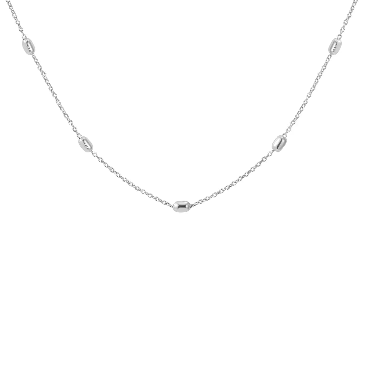 Natalie Wood Everyday Beaded Layering Necklace Silver