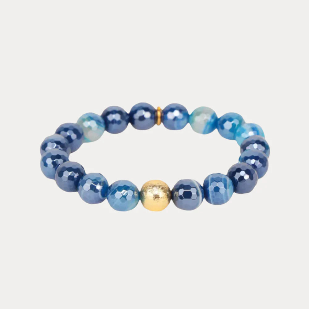 Budha Girl Melange Beaded Bracelet - Sapphire