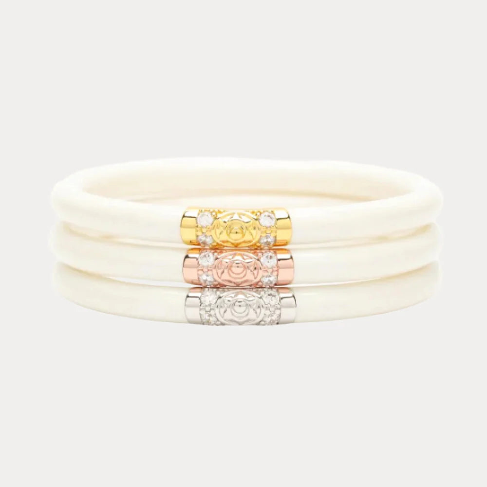 Budha Girl Ivory Three Kings All Weather Bangles - Medium