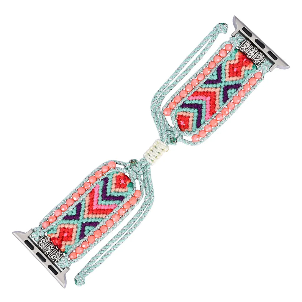 Peachy Paradise Woven Watch Strap