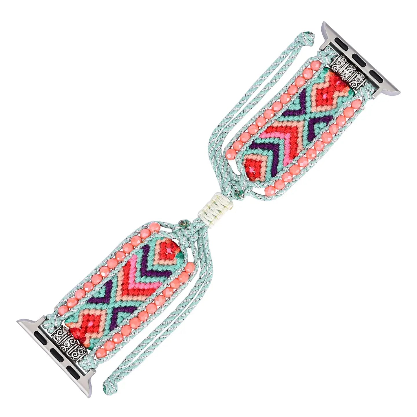 Peachy Paradise Woven Watch Strap