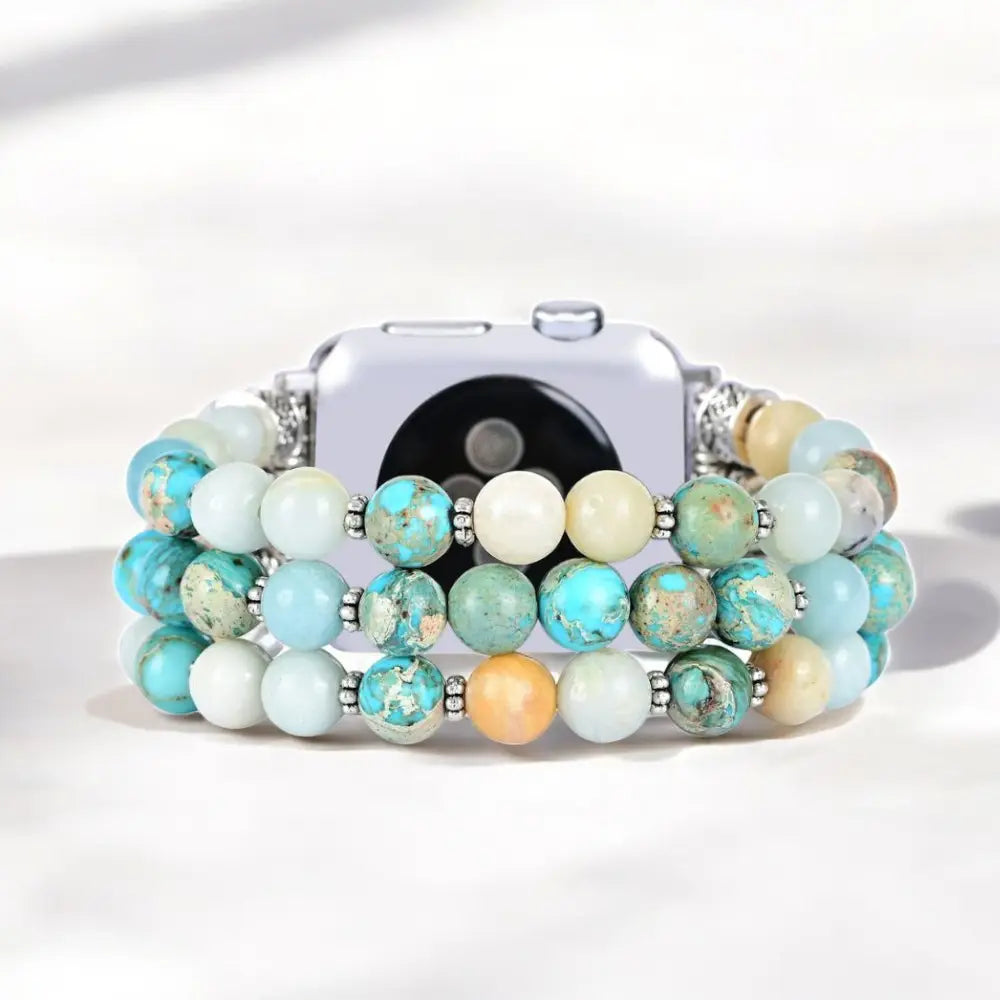 Amazonite Blue Ocean Stretch Watch Strap