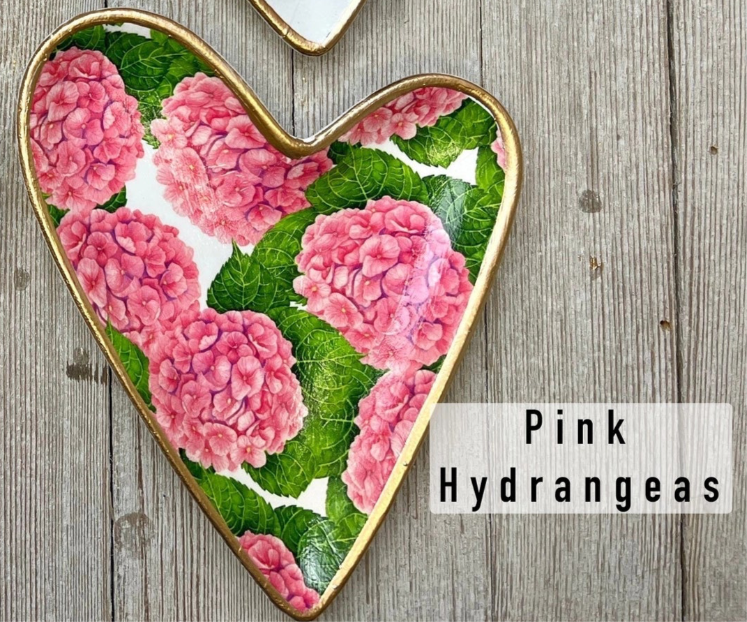 Ceramic Heart Dish - Hydrangea