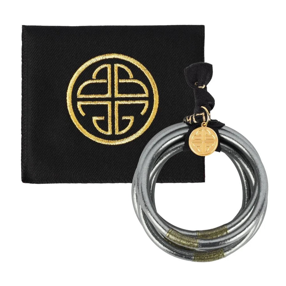 Budha Girl Graphite All Weather Bangles - Medium