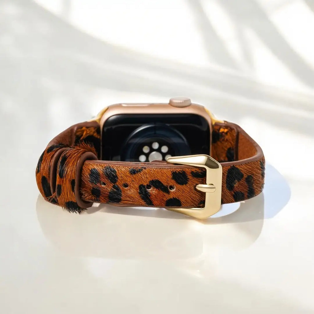 Panthera Brown Leather Apple Watch Strap