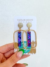 Taylor Shaye Unicorn Stick Hoops - Blue Unicorn