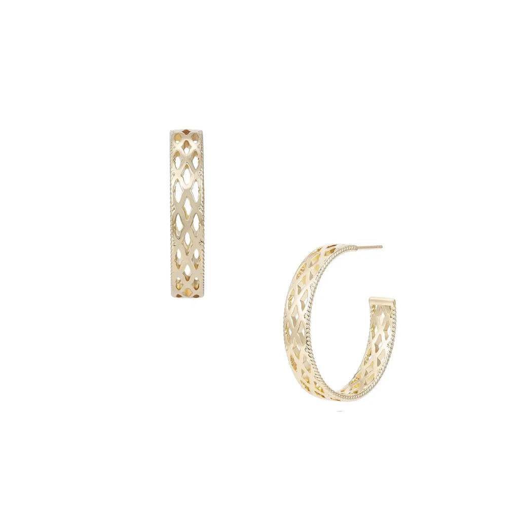 Natalie Wood Graceful Hoop Earrings - Gold