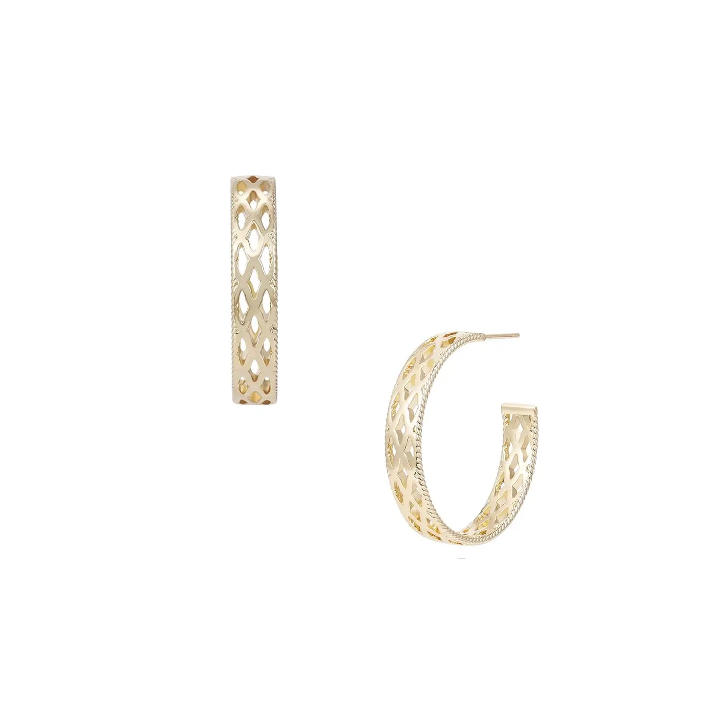 Natalie Wood Graceful Hoop Earrings - Gold