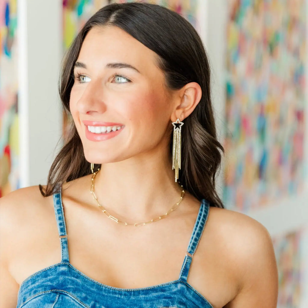 Taylor Shaye Madonna Star Chain Drops