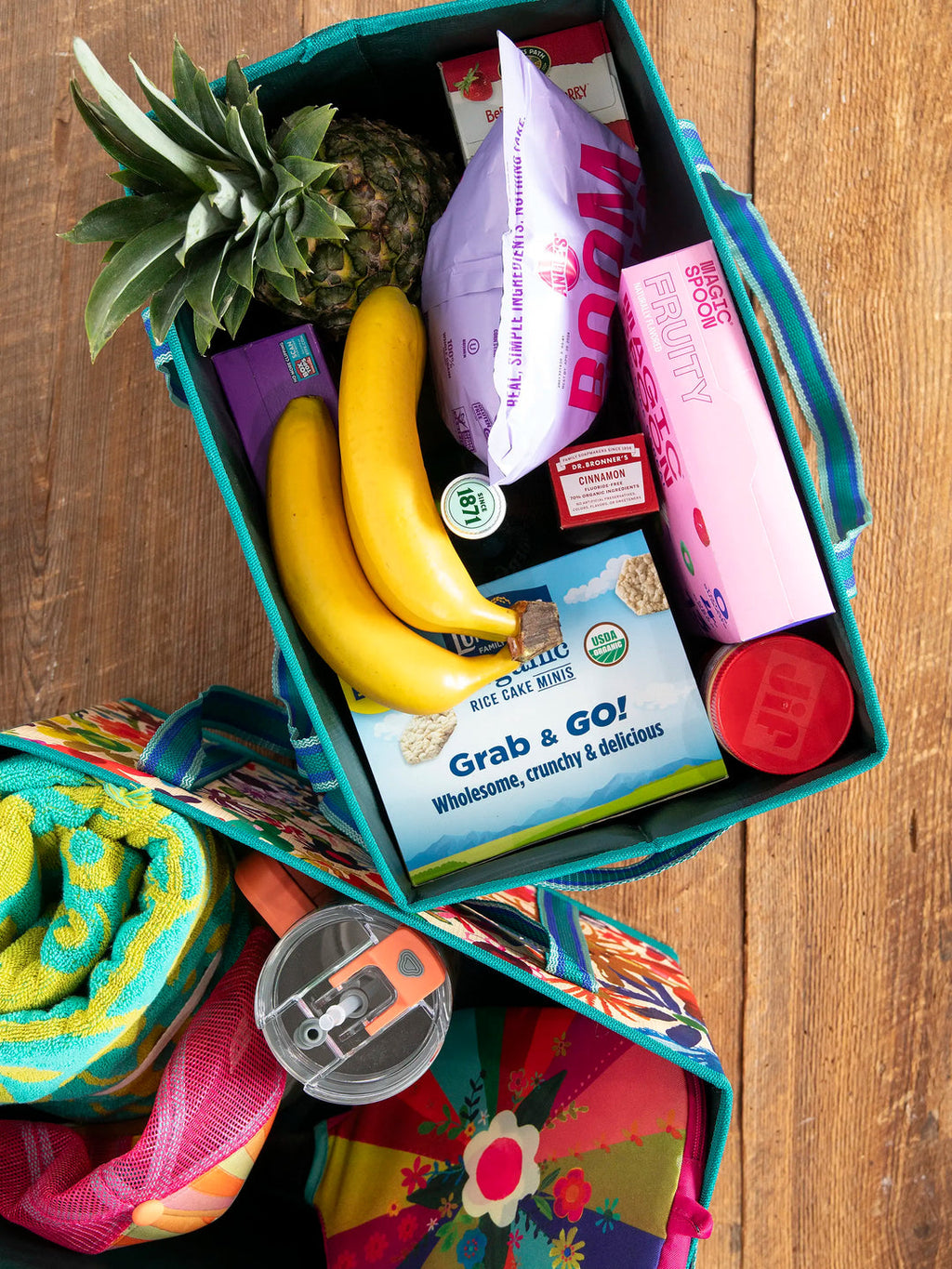 Natural Life Set of 2 Heavy Duty Reusable Grocery & More Box Bags