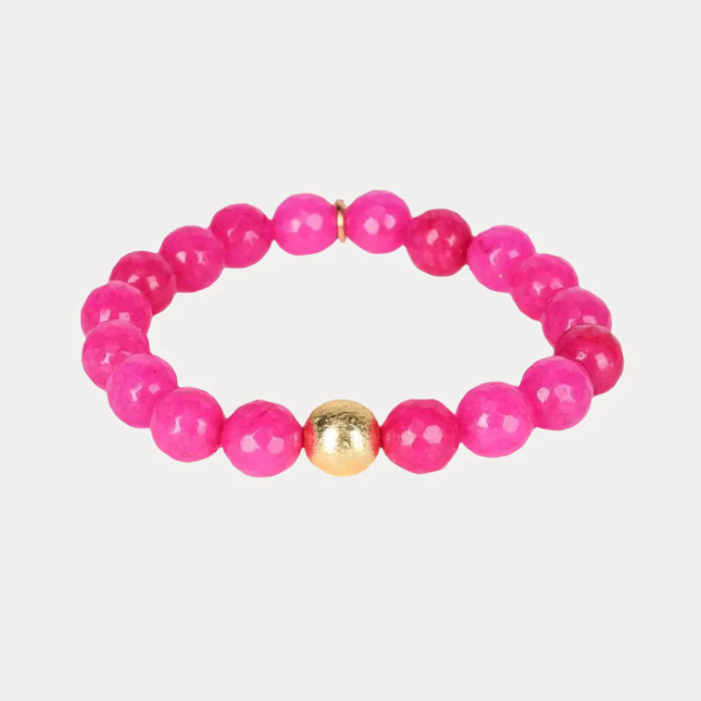 Budha Girl Pink Bianca Bead Bracelet