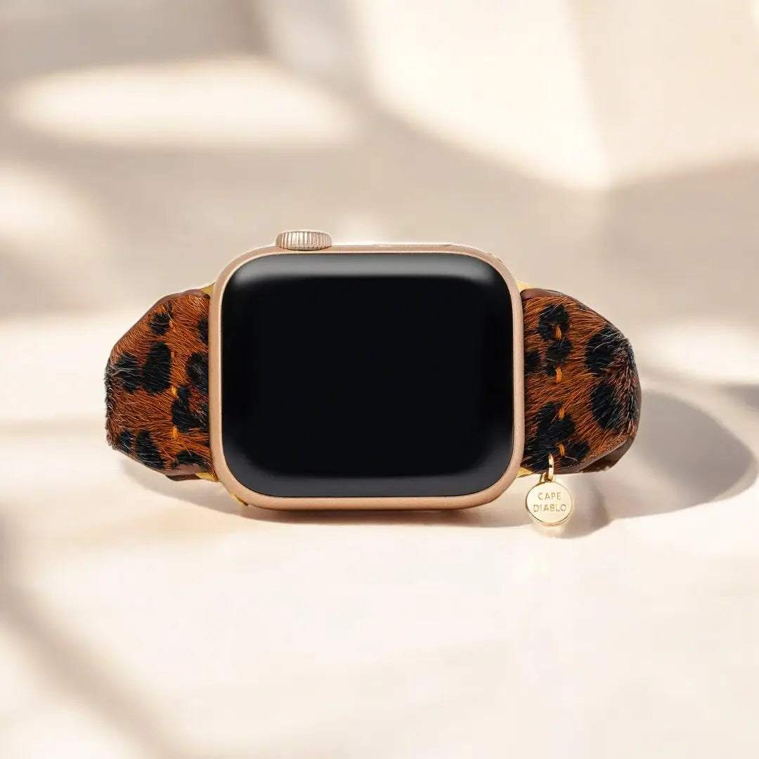 Panthera Brown Leather Apple Watch Strap