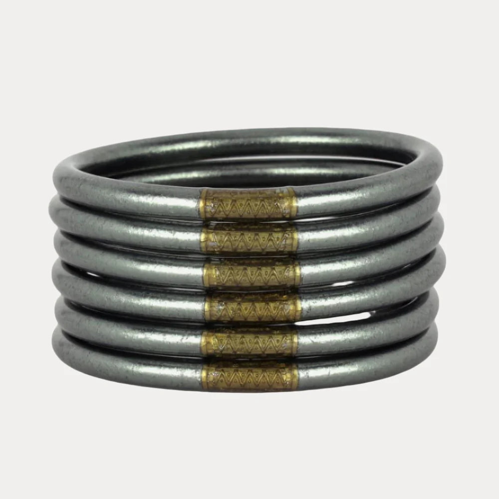Budha Girl Graphite All Weather Bangles - Medium