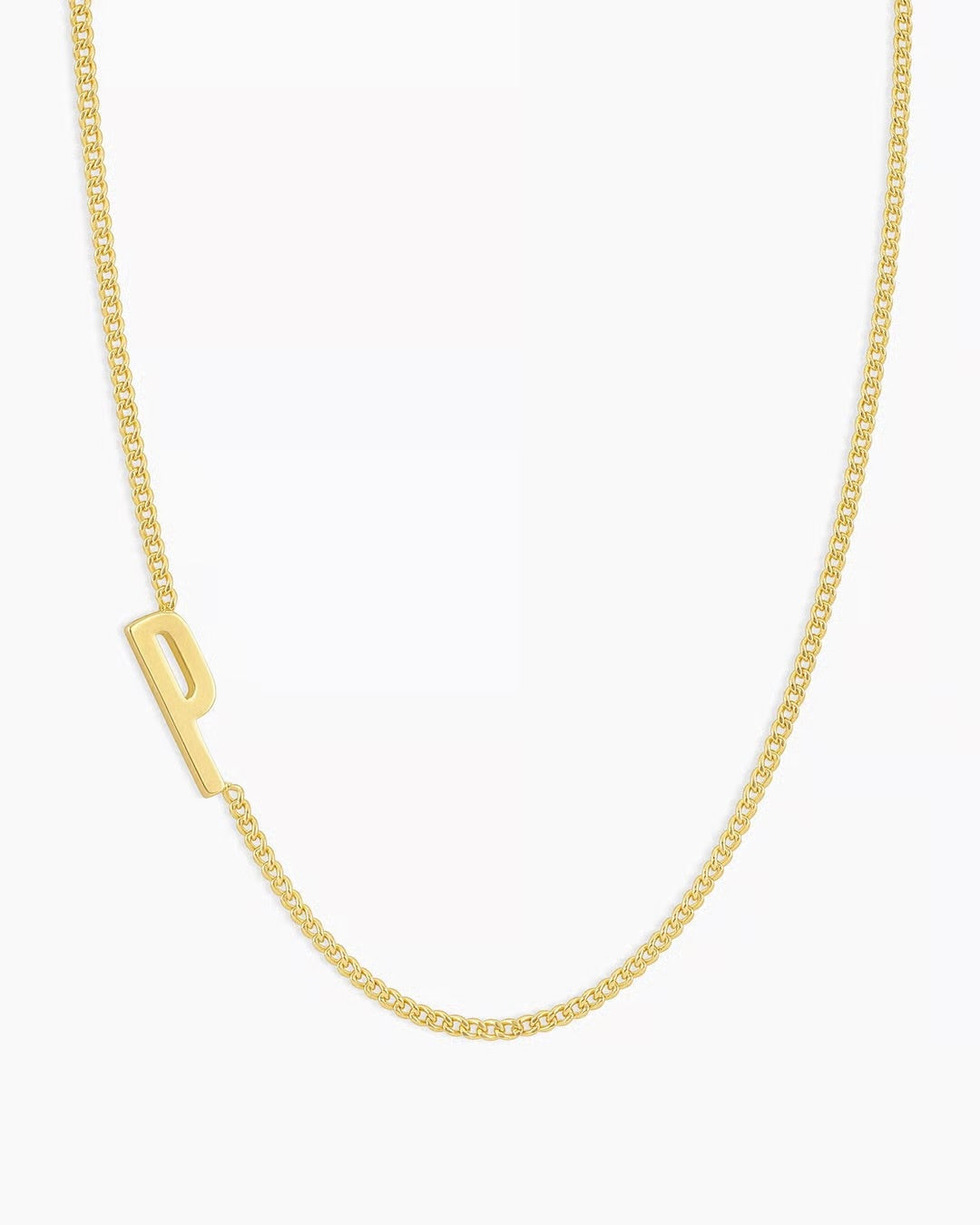 Gorjana Wilder Mini Alphabet Necklace - P