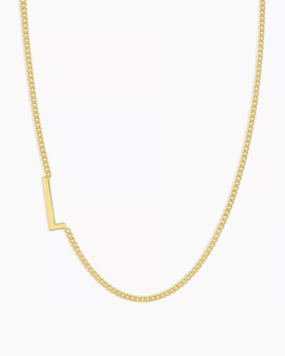Gorjana Wilder Mini Alphabet Necklace - L