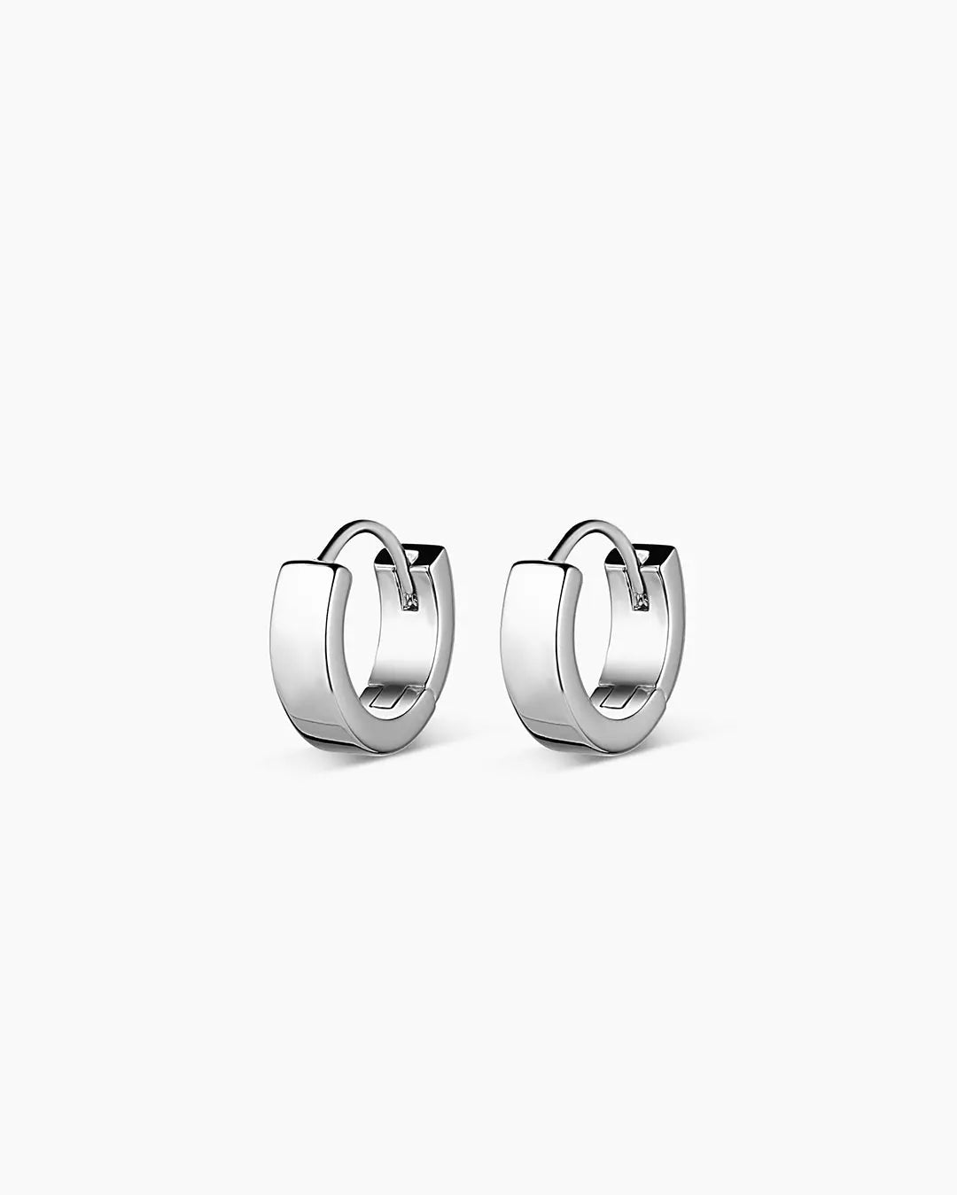Gorjana Rose Minimalist Flat Cuff Huggie Hoop Earrings