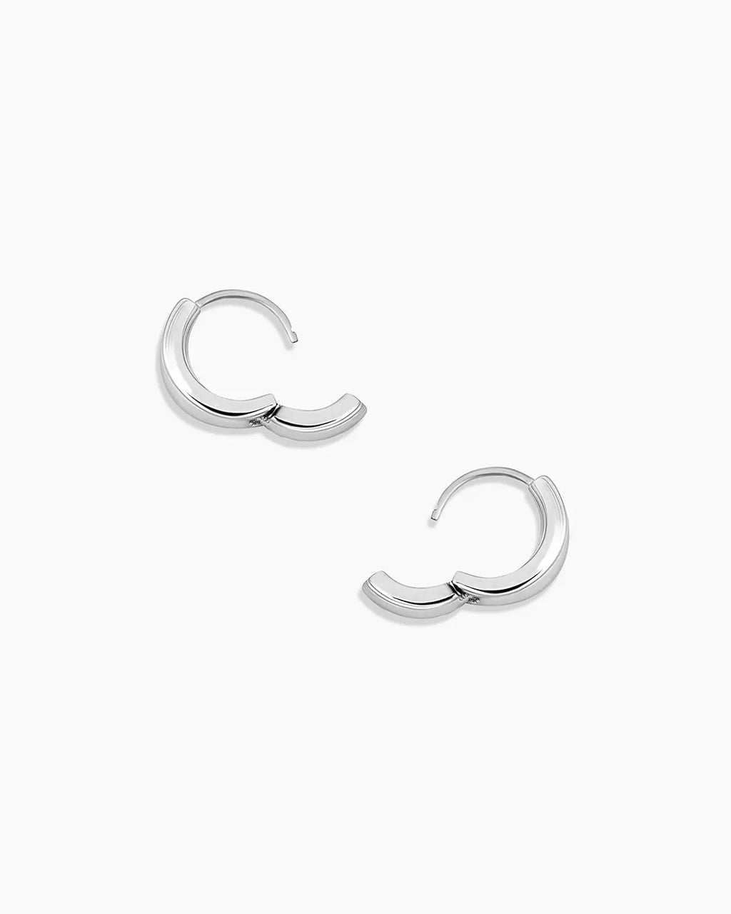 Gorjana Rose Minimalist Flat Cuff Huggie Hoop Earrings