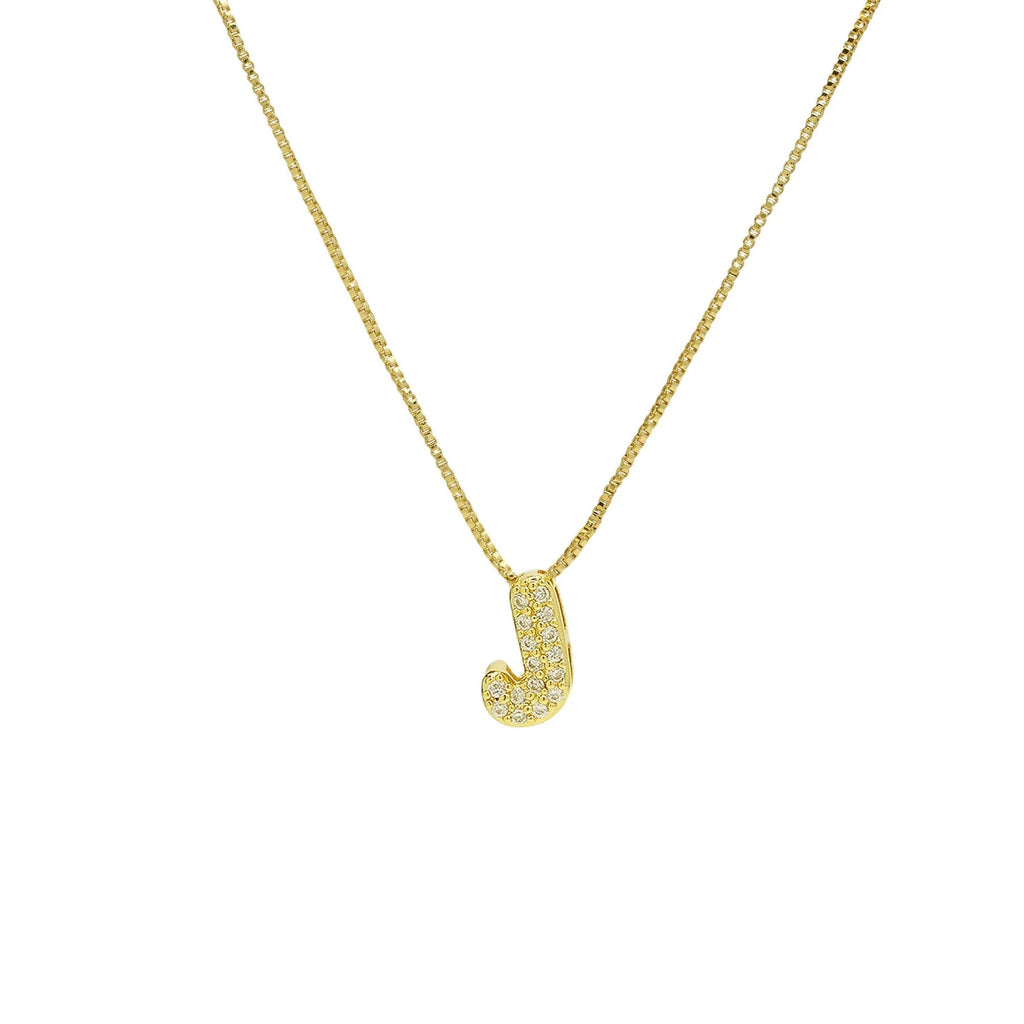 Bling Slider Necklace Initial Charm