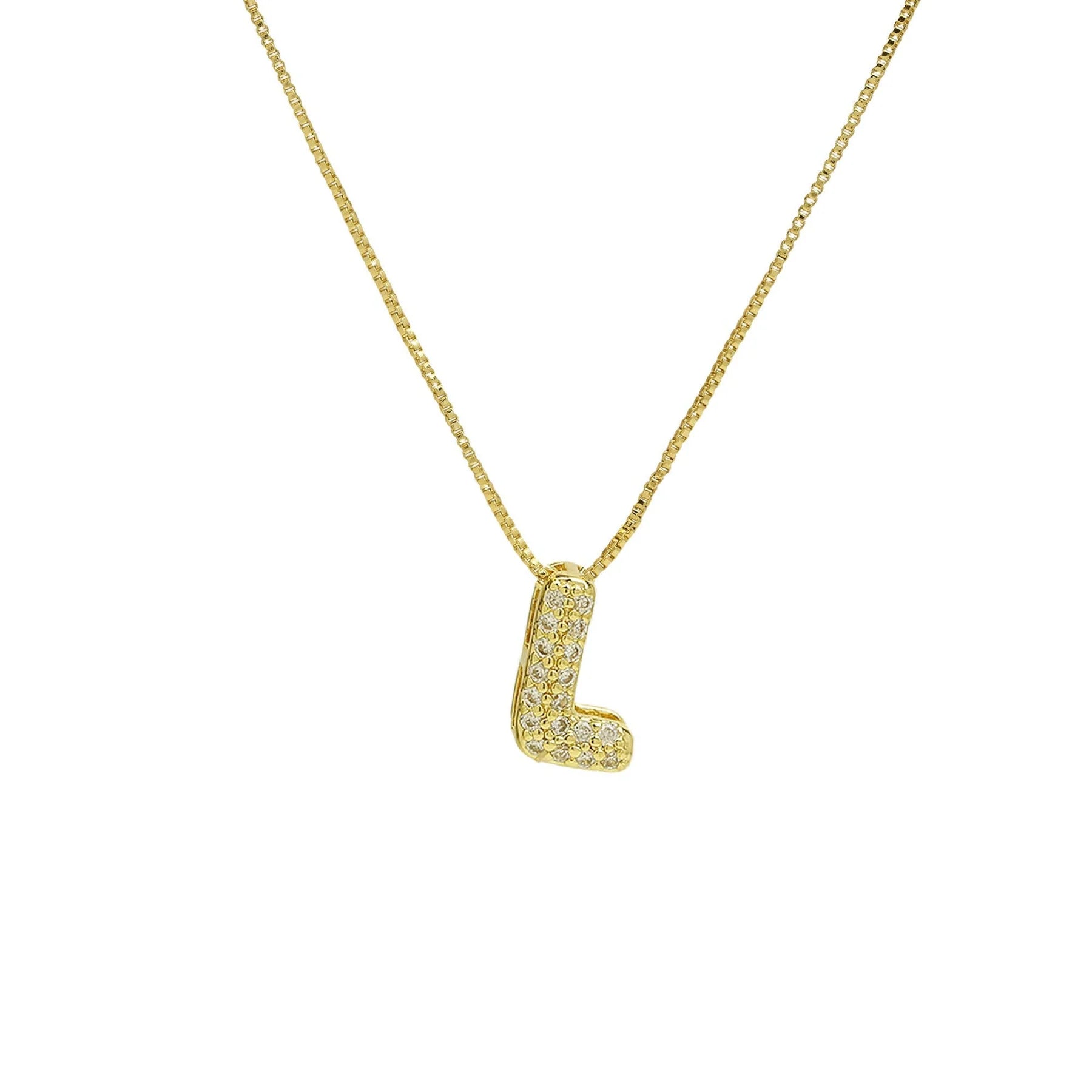 Bling Slider Necklace Initial Charm