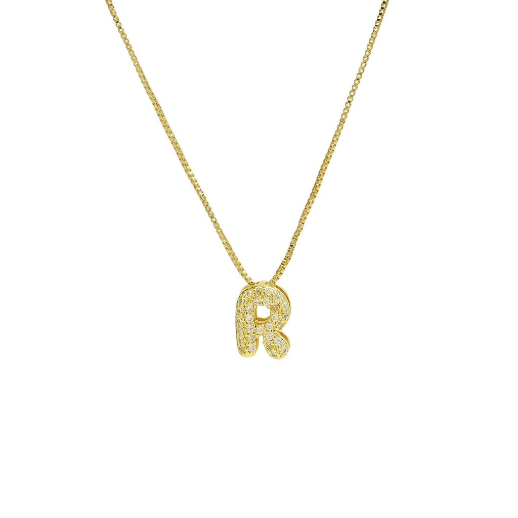Bling Slider Necklace Initial Charm