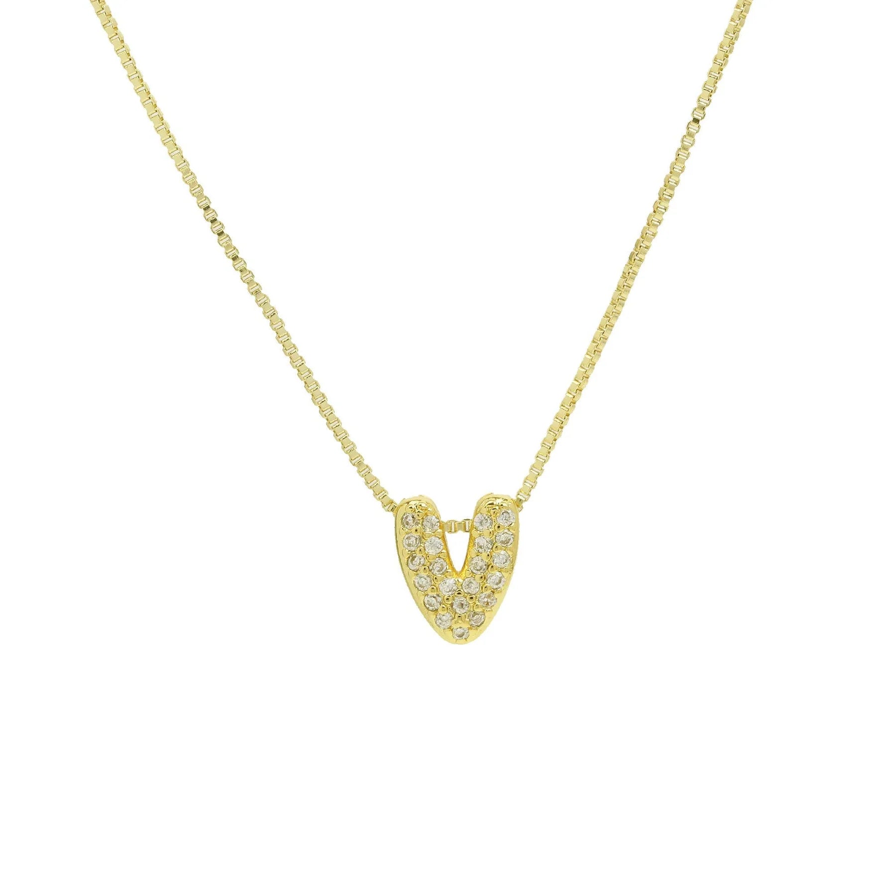 Bling Slider Necklace Initial Charm