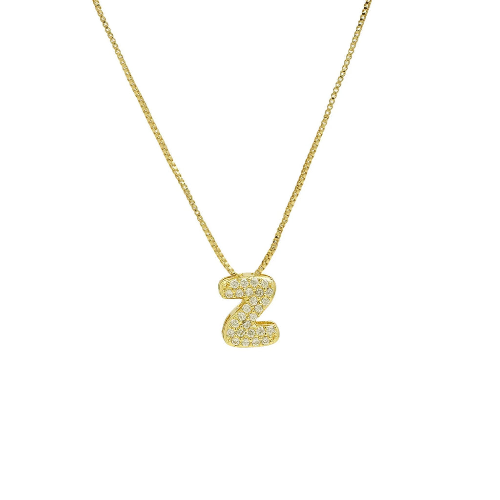 Bling Slider Necklace Initial Charm