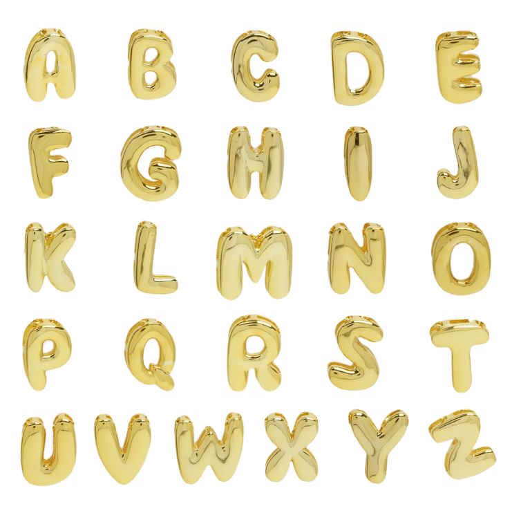 Smooth Initial Custom Word Name Necklaces